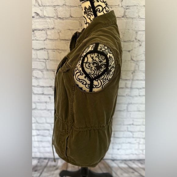 *GUC* Women's LUCKY BRAND Military Green Denim Cargo Vest Size: S Small - Picture 5 of 8